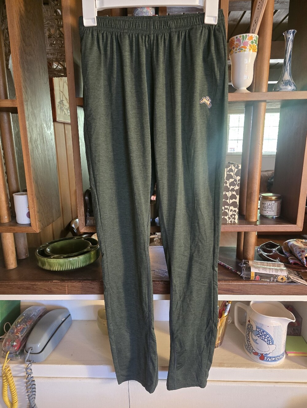 Tracksmith Womens Dark Green Performance Lounge Pants